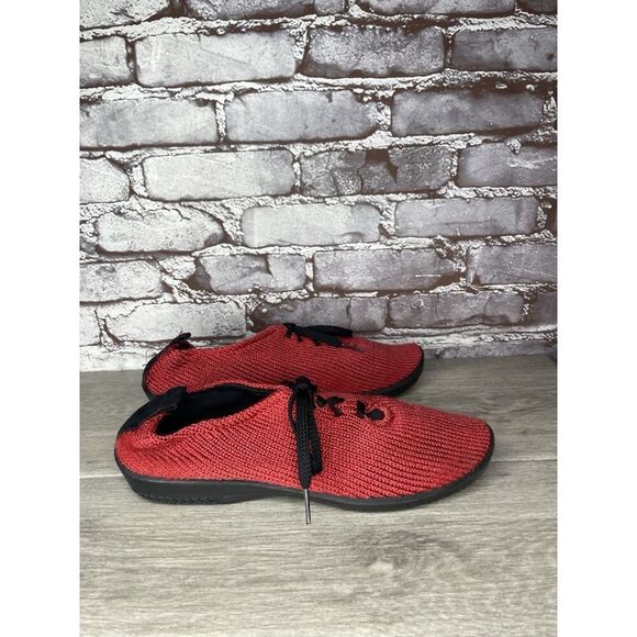 Arcopedico Lightweight Red Knit Lace Up Comfort Sneakers Women’s Sz 43EU/12M US - Picture 3 of 16